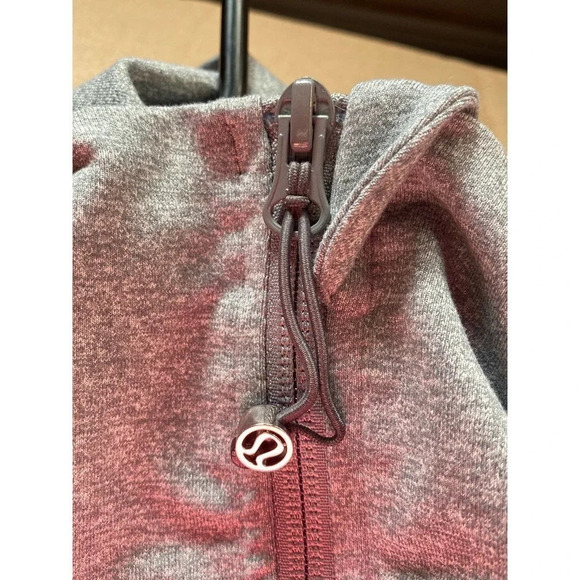 Lululemon Scuba Hoodie Full Zip Jacket Gray Camo Logo Women’s Size 6 Long Sleeve - Picture 4 of 8